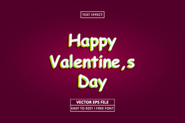 Naklejka na ściany i meble Text effect valentine day