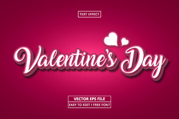 Text effect valentine day - obrazy, fototapety, plakaty