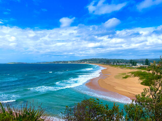 Overlooking Narrabeen Beach Northern Beaches Sydney Australia  