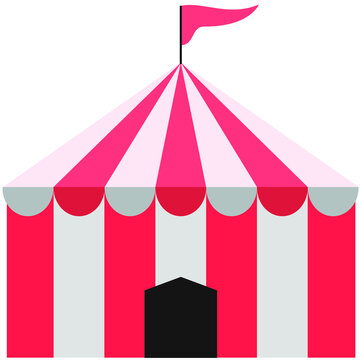 Vector &iacute;cono carpa de circo, circo s&iacute;mbolo 
