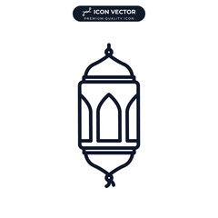 Ramadan vintage lantern icon symbol template for graphic and web design collection logo vector illustration