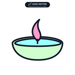 candle ramadan icon symbol template for graphic and web design collection logo vector illustration