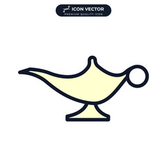 Alladin lamp icon symbol template for graphic and web design collection logo vector illustration