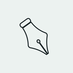 Fountain pen vector icon illustration sign