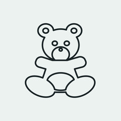 Teddy bear vector icon illustration sign