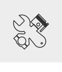 Car_service vector icon illustration sign