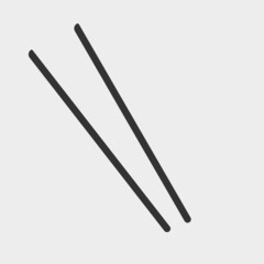 Chopsticks vector icon illustration sign