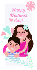 Mother's Day gift illustration for various graphic design and advertising applications