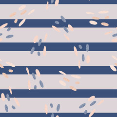 Obraz premium Seamless pattern pebbles. Beautiful texture gravel for fabric design. Repeated template stone in doodle style for fabric.