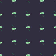 Flowers abstract seamless pattern. Hand drawn nature background.