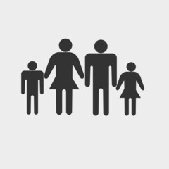  family vector icon illustration sign