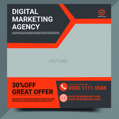 Modern Social Media Post Design Template 