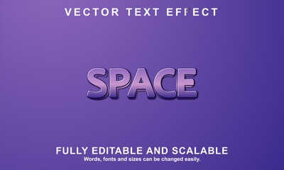 Fototapeta premium SPACE style editable text effect