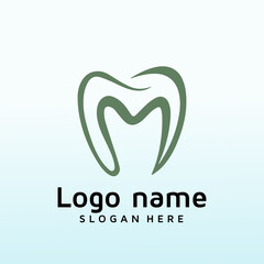 Revamping newly purchased dental office logo design letter M