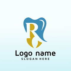 general and family dental practice letter RS logo design