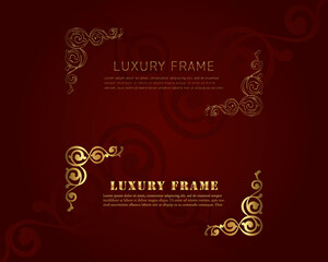 Fototapeta na wymiar luxury gold frame