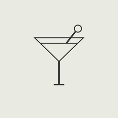Cocktail vector icon illustration sign