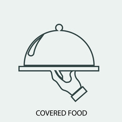 Covered_food vector icon illustration sign