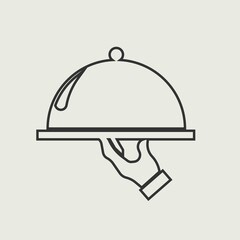 Covered_food vector icon illustration sign