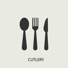 Cutlery vector icon illustration sign