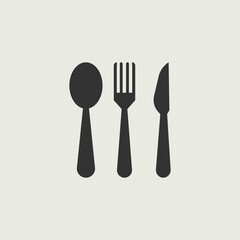 Cutlery vector icon illustration sign
