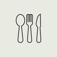Cutlery vector icon illustration sign