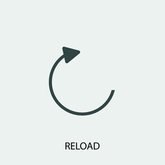 Reload vector icon illustration sign