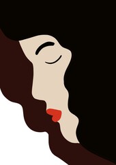 Poster with a picture of a girl 