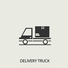 Delivery_truck vector icon illustration sign