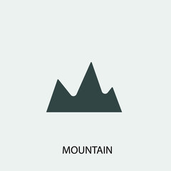 Fototapeta premium Mountain vector icon illustration sign
