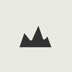 Fototapeta premium Mountain vector icon illustration sign