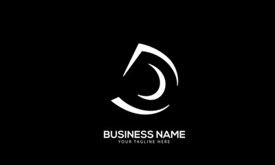 Alphabet DC or CD moon cartoon eye monogram vector logo template