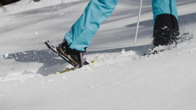 Raquettes &agrave; neiges en gros plan