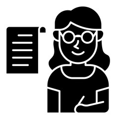 writer glyph icon