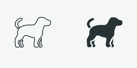 pet, puppy, dog vector isolated icon vector