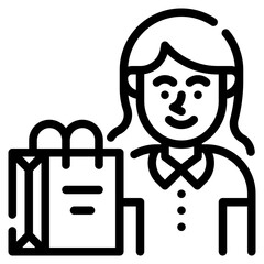 shopper line icon