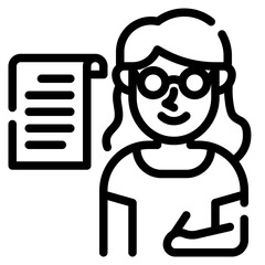 writer outline icon
