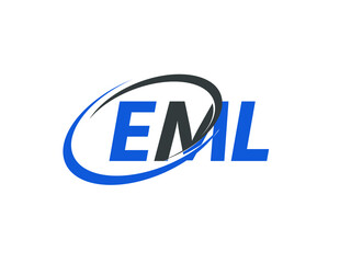 EML letter creative modern elegant swoosh logo design