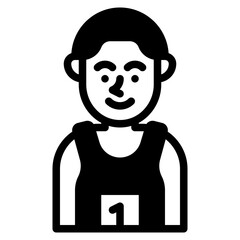 runner glyph icon