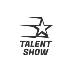 Talent show logo vector with star icon