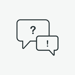 chat icon vector. speech, help, question, conversation symbol.