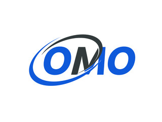 Obraz premium OMO letter creative modern elegant swoosh logo design