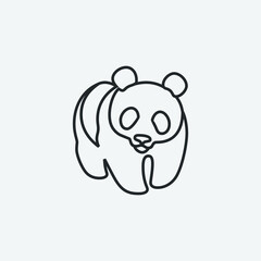 Bear vector icon illustration sign