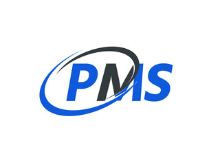 PMS letter creative modern elegant swoosh logo design