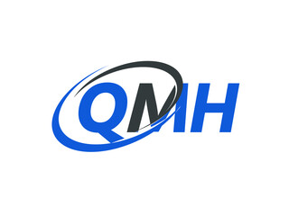 Obraz premium QMH letter creative modern elegant swoosh logo design