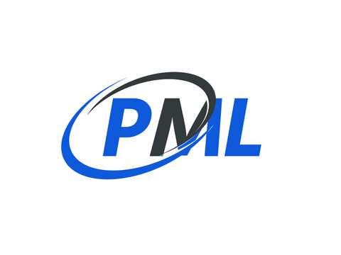 PML letter creative modern elegant swoosh logo design