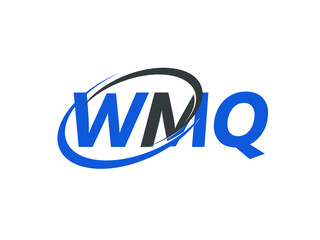 WMQ letter creative modern elegant swoosh logo design