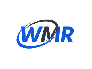 WMR letter creative modern elegant swoosh logo design