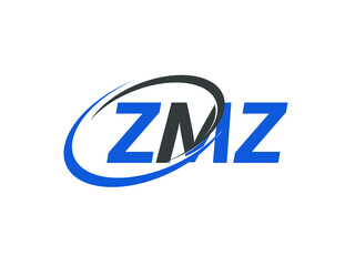 ZMZ letter creative modern elegant swoosh logo design