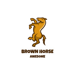 Illustration vector graphic of Brown Horse, good for logo design
